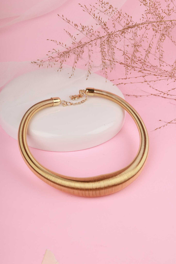 Golden Aura Statement Collar Necklace