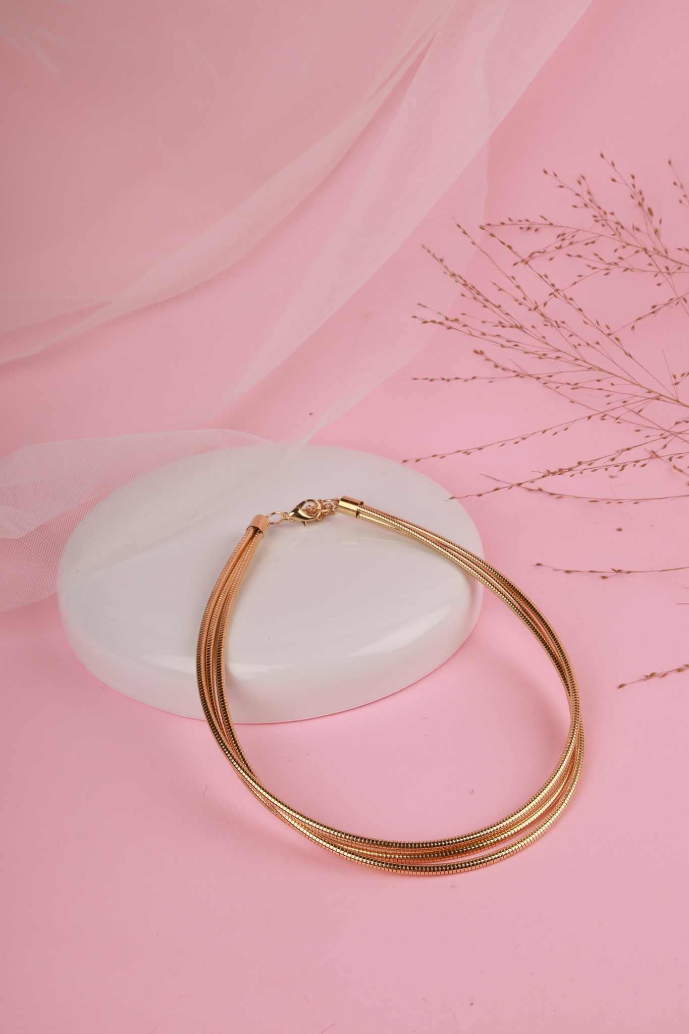 Golden Sleek Layered  Chain Necklace