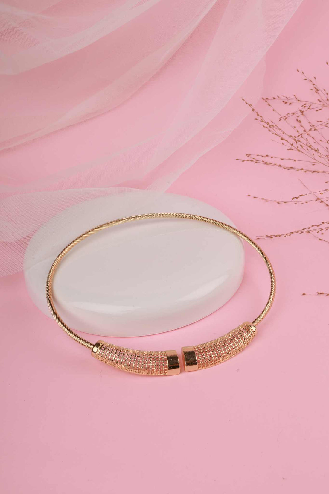 Golden Mesh Choker Necklace