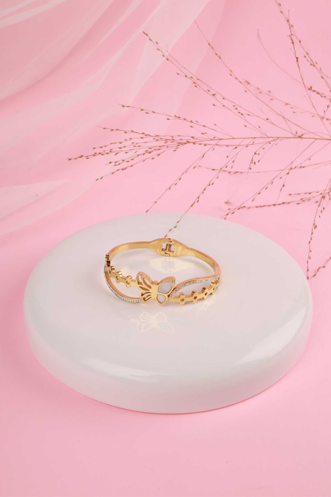 Butterfly Charm Gold Kada