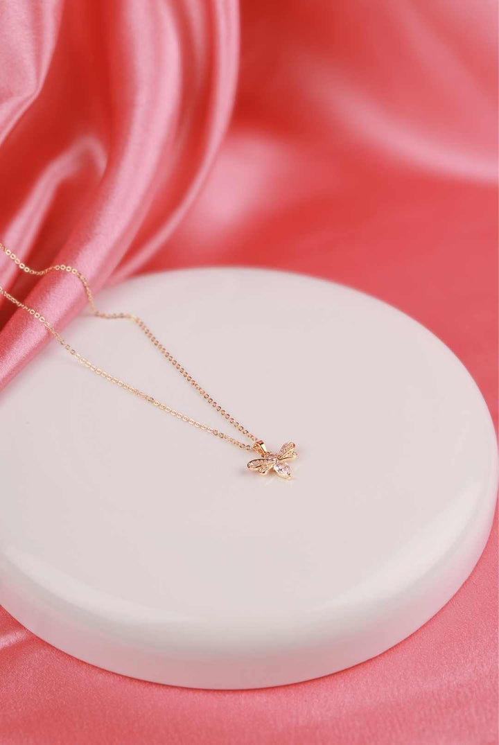 Sparkling Bee Charm Necklace
