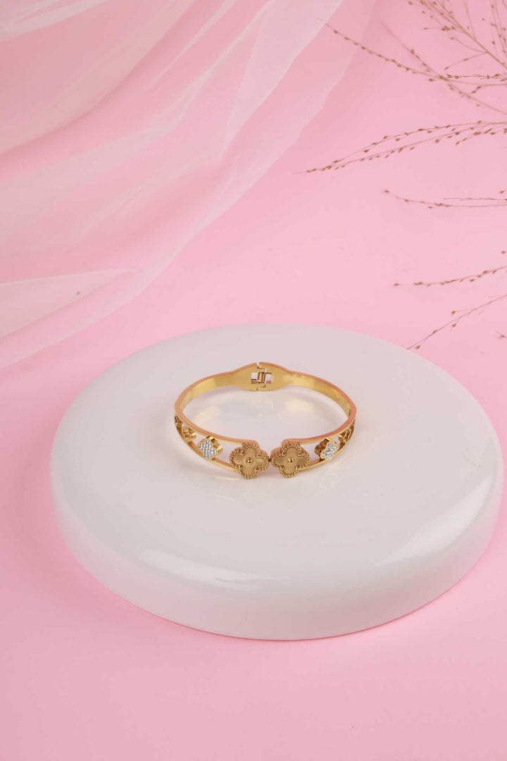 Floral Charm Golden Kada