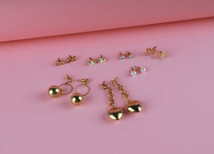 Everyday Elegance Earring Combo – 7-in-1 Versatile Set