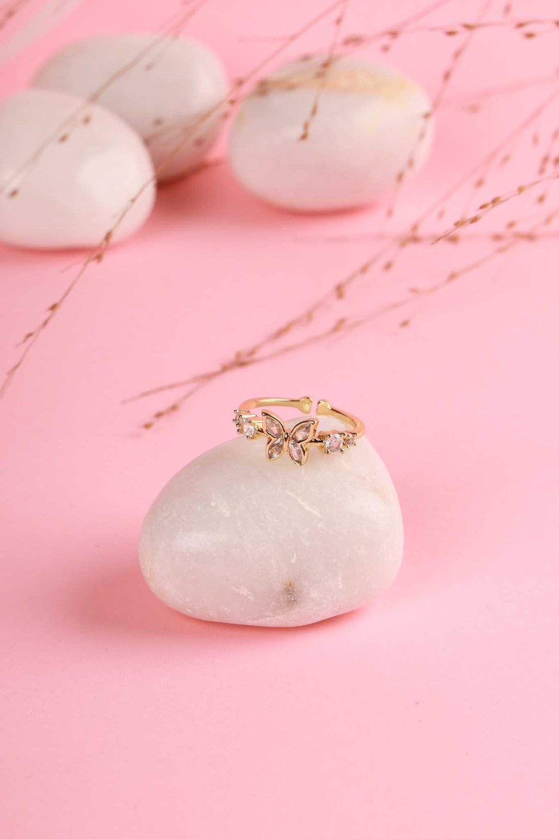 Butterfly Glow Adjustable Ring