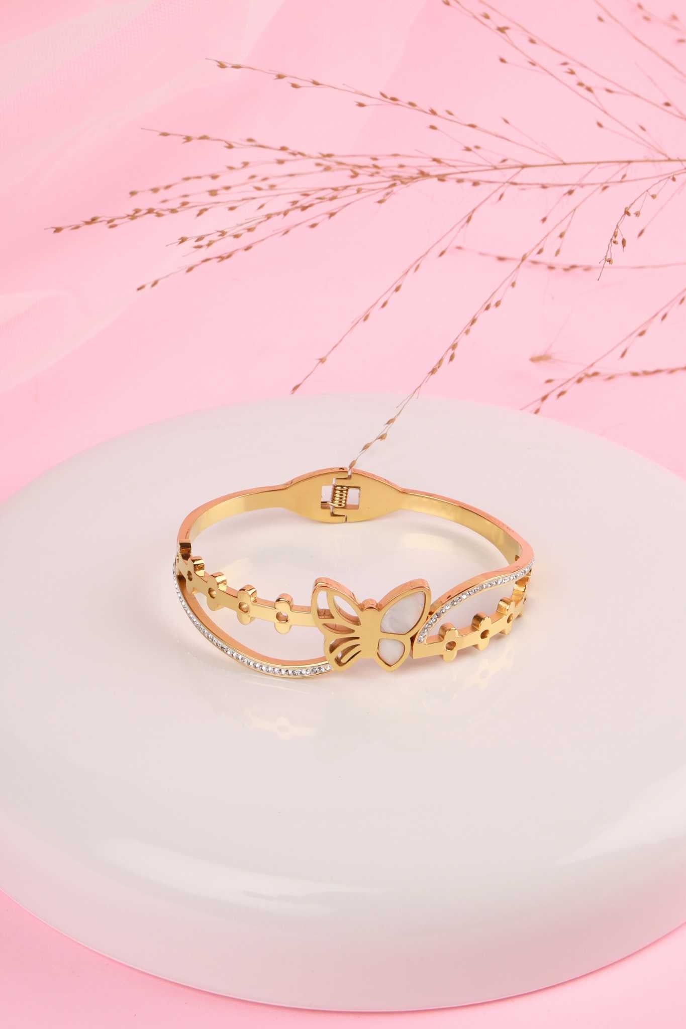 Butterfly Charm Gold Kada