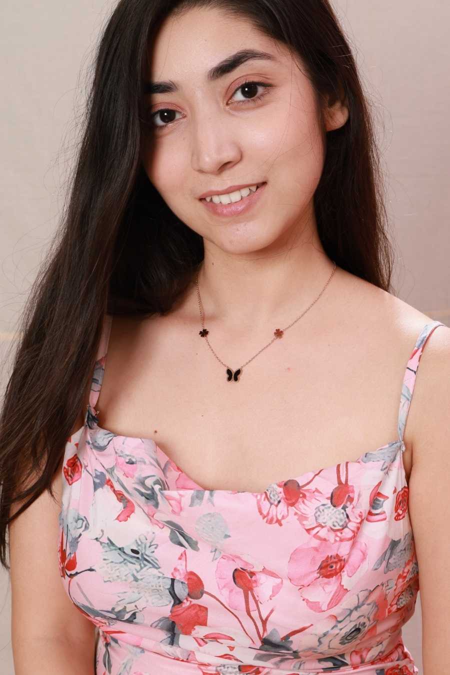 Taassya Midnight Butterfly Charm Necklace