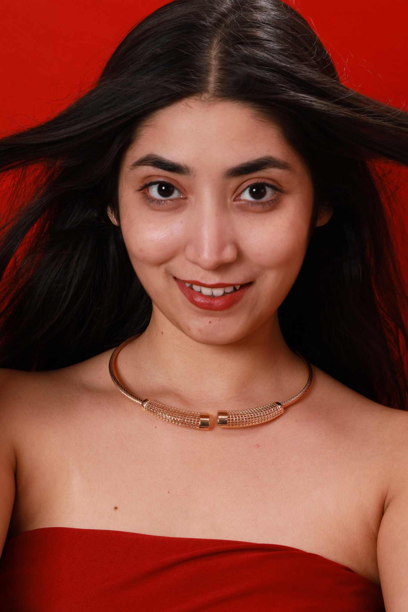 Golden Mesh Choker Necklace