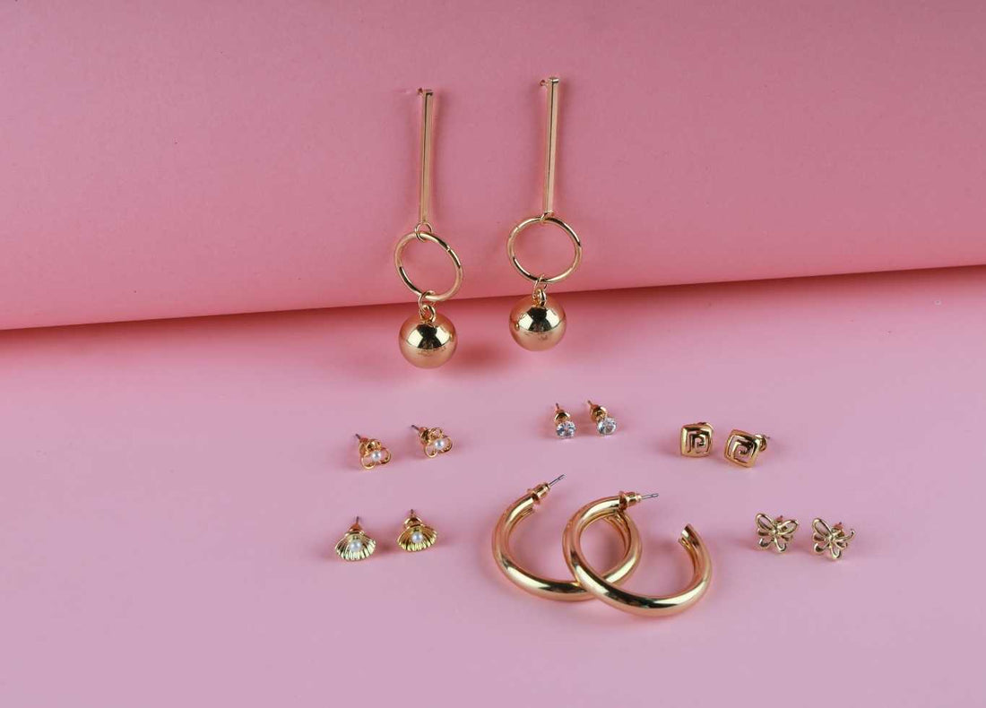 Everyday Elegance Earring Combo – 7-in-1 Versatile Set