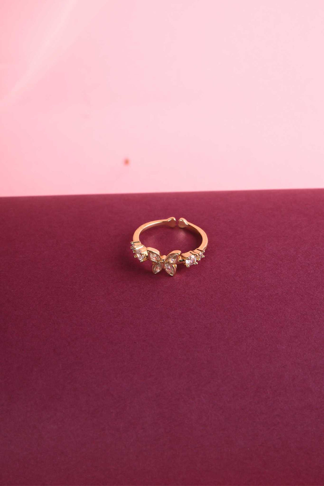 Butterfly Glow Adjustable Ring
