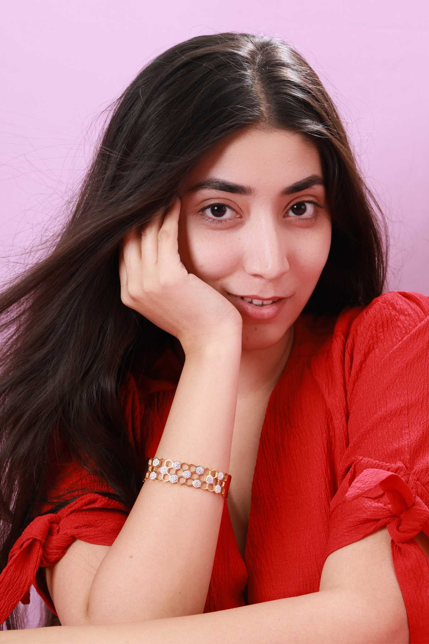 Golden Honeycomb Diamond Kada