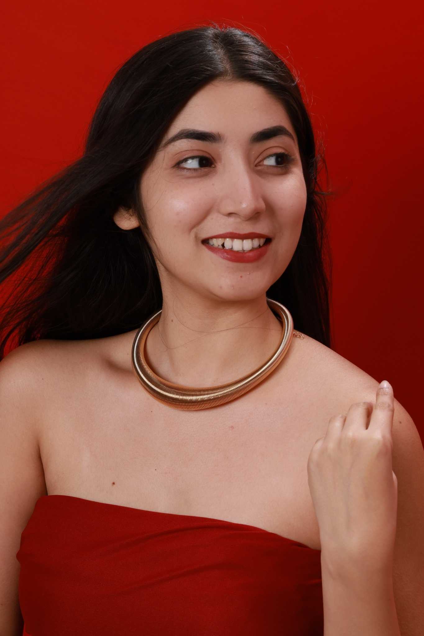 Golden Aura Statement Collar Necklace