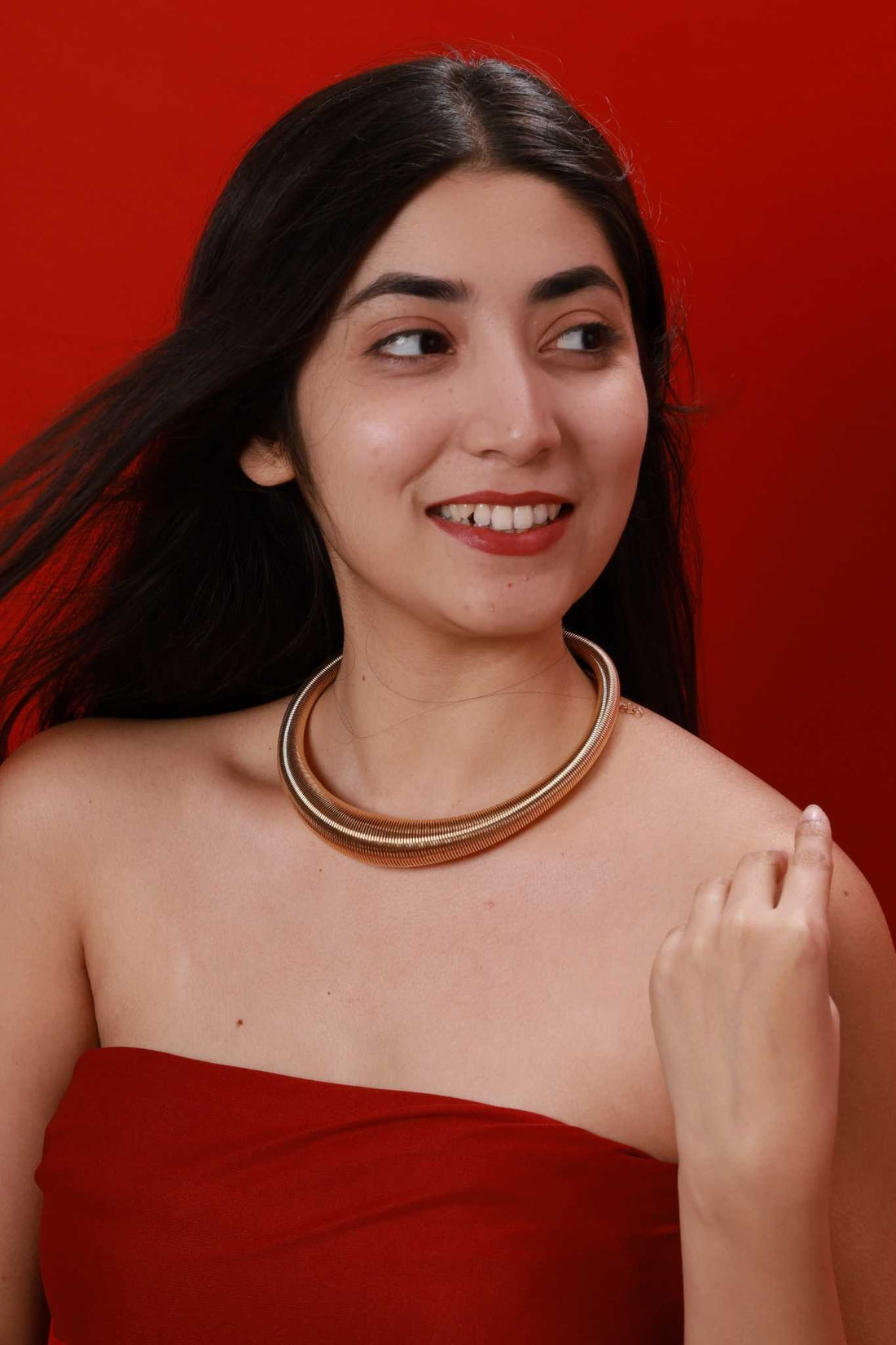 Golden Aura Statement Collar Necklace