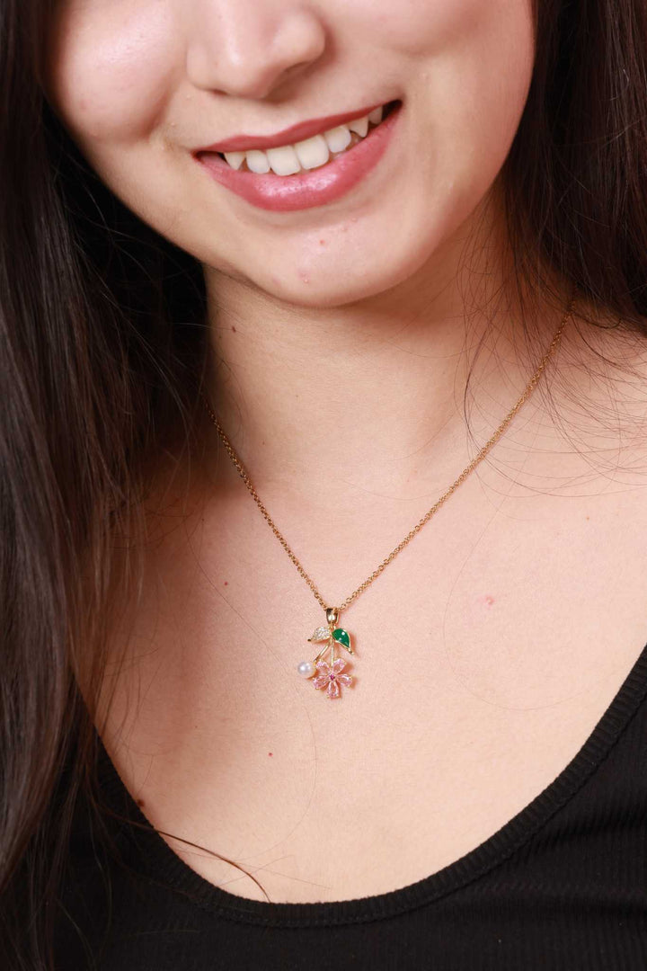 Bloom Charm Floral Pendant Necklace
