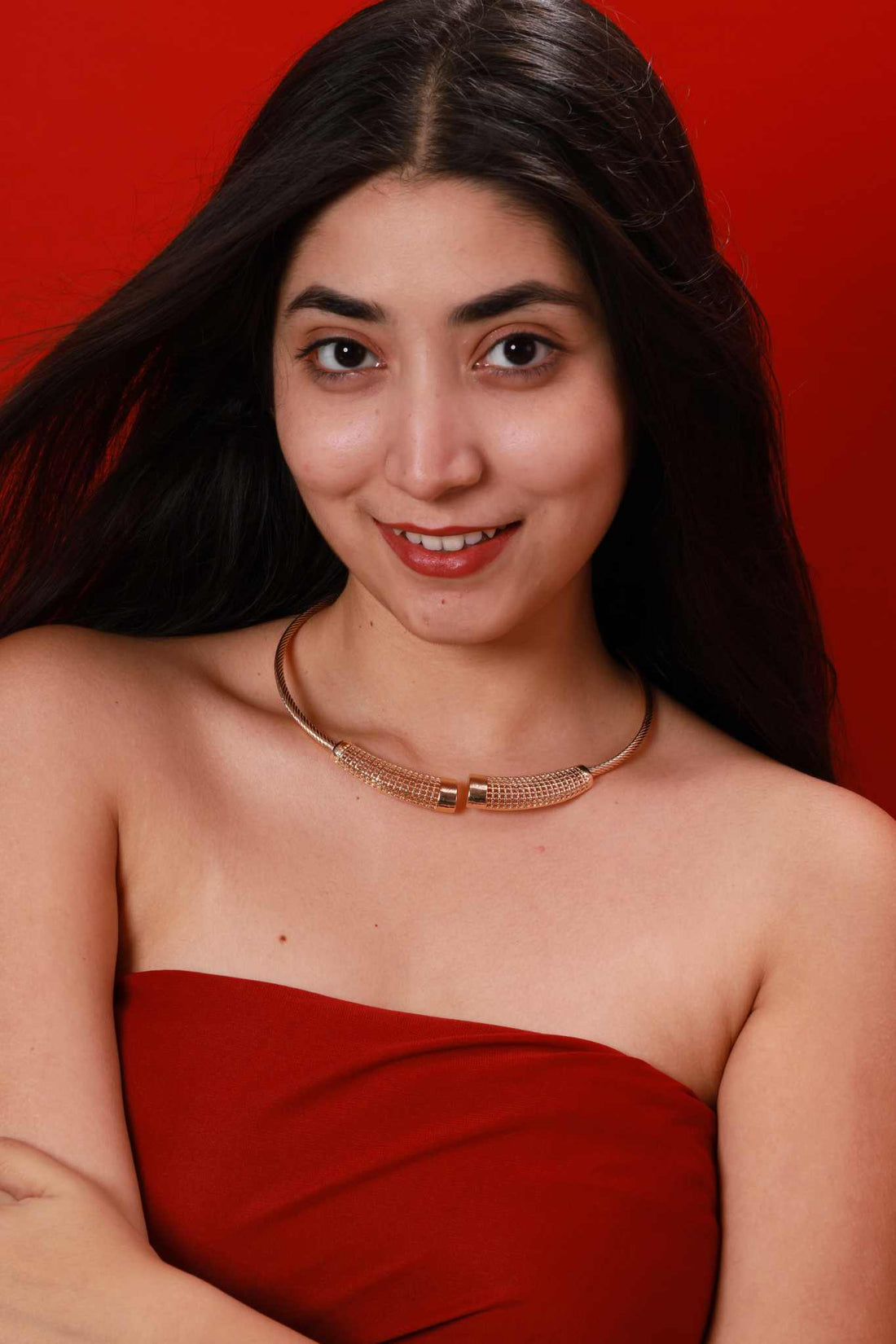 Golden Mesh Choker Necklace