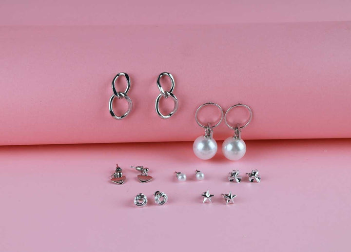 Everyday Elegance Earring Combo – 7-in-1 Versatile Set