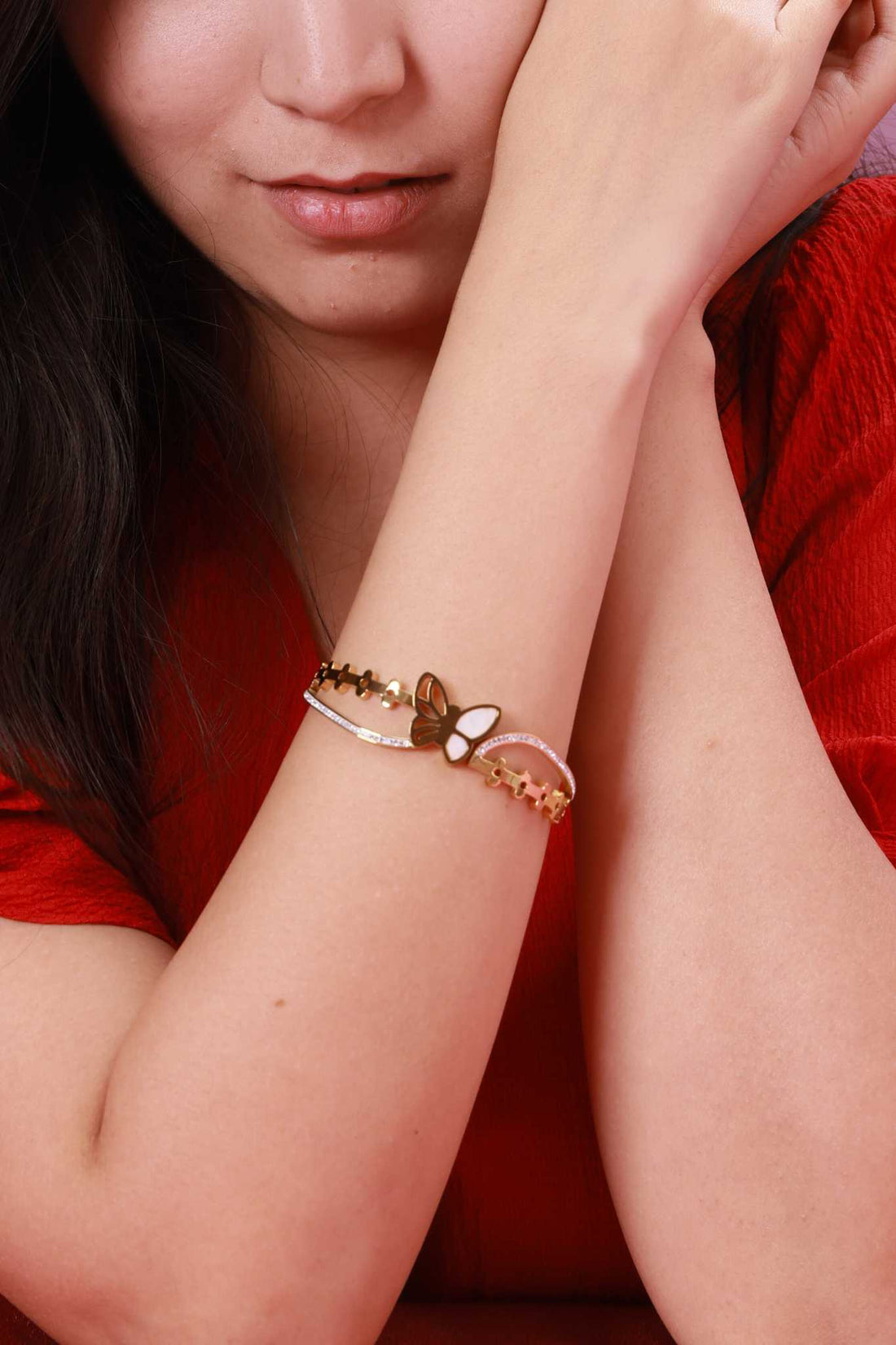 Butterfly Charm Gold Kada