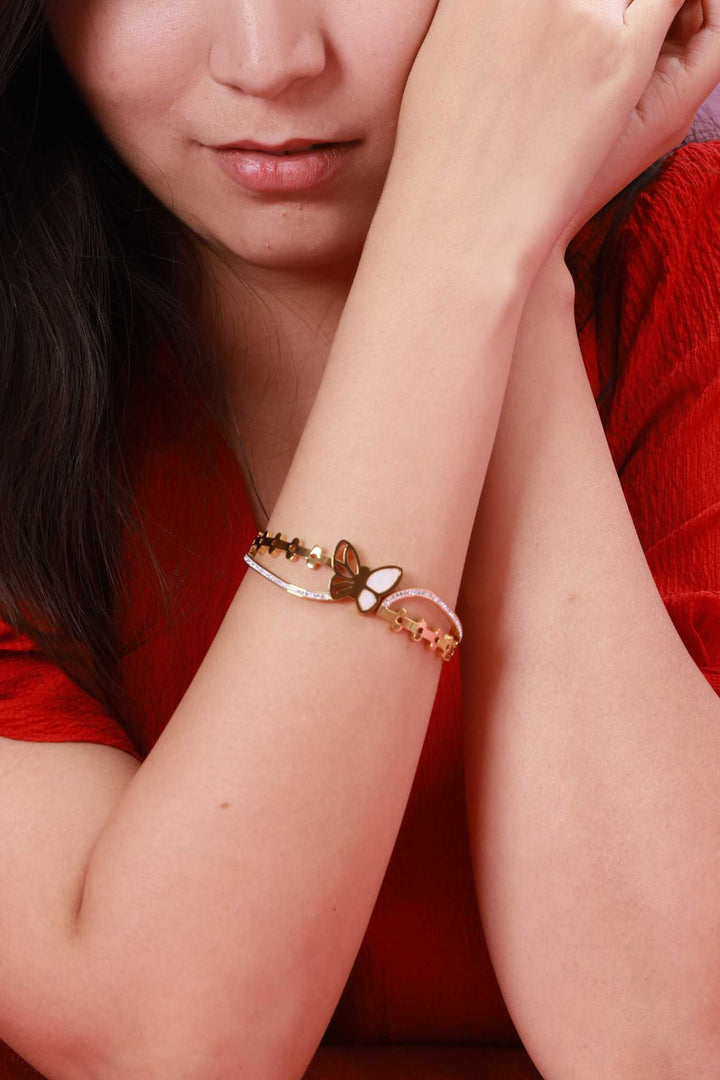 Butterfly Charm Gold Kada