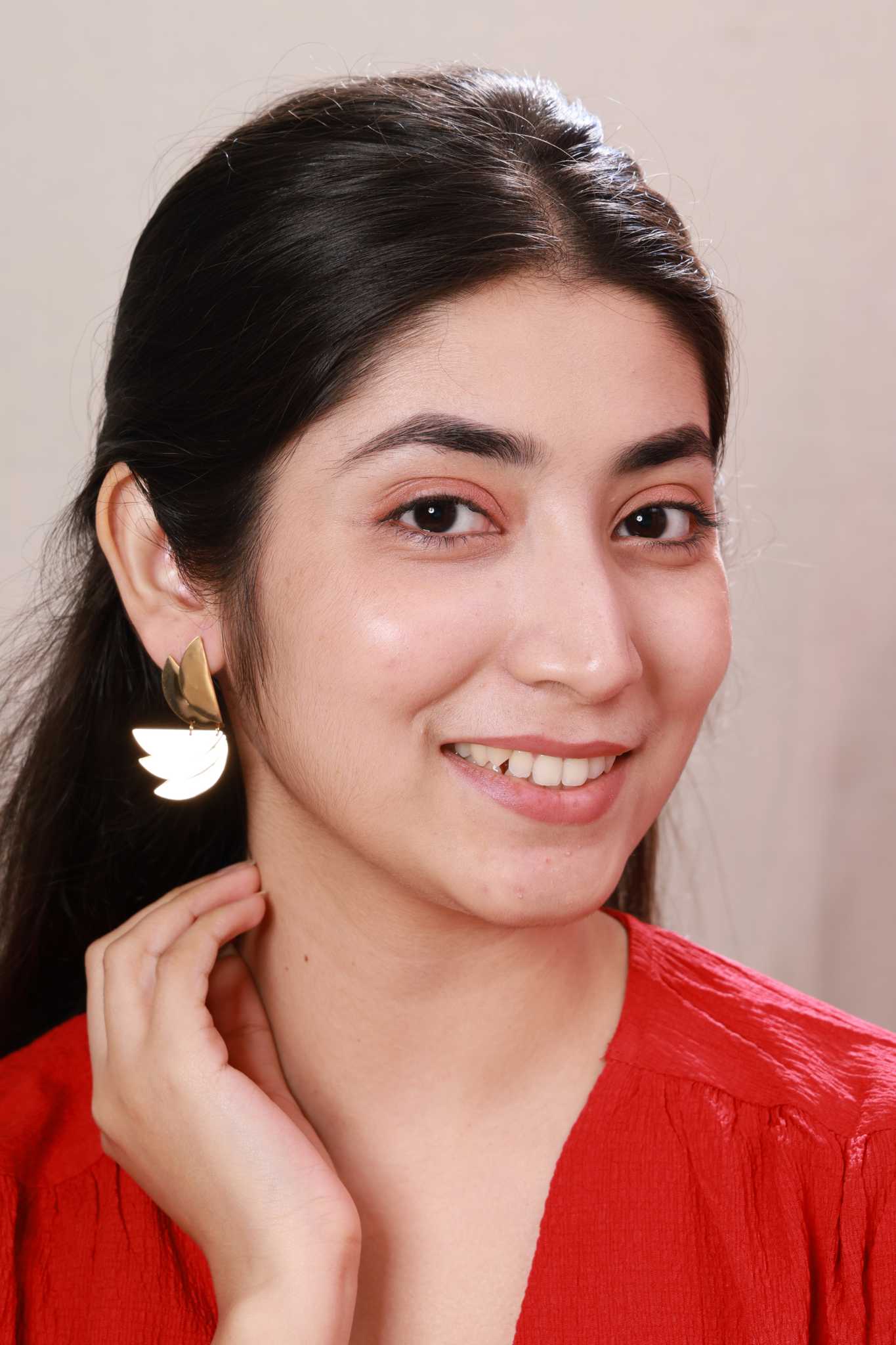 Golden Wing Statement Earrings