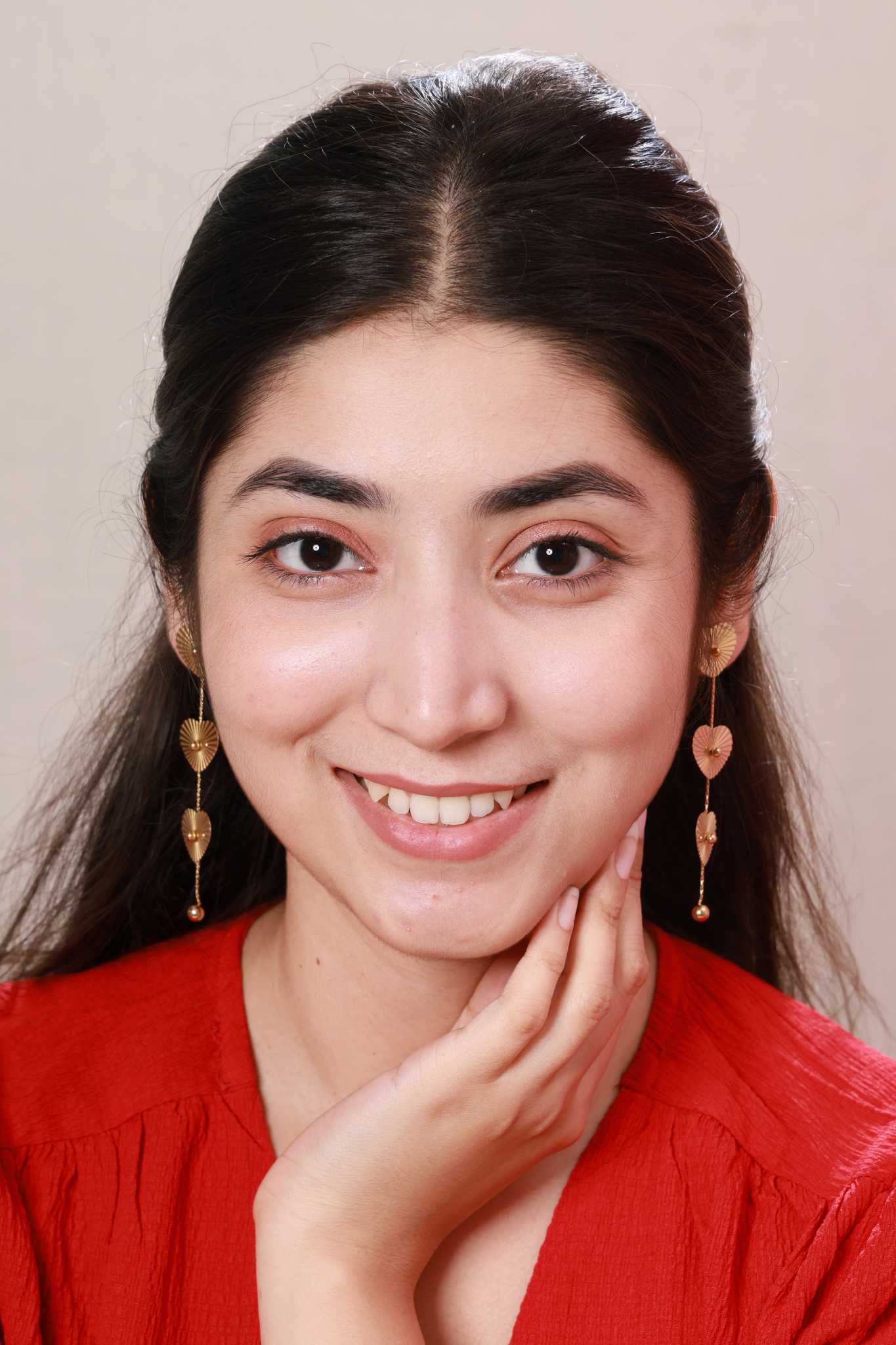 Golden Heart Cascade Earrings