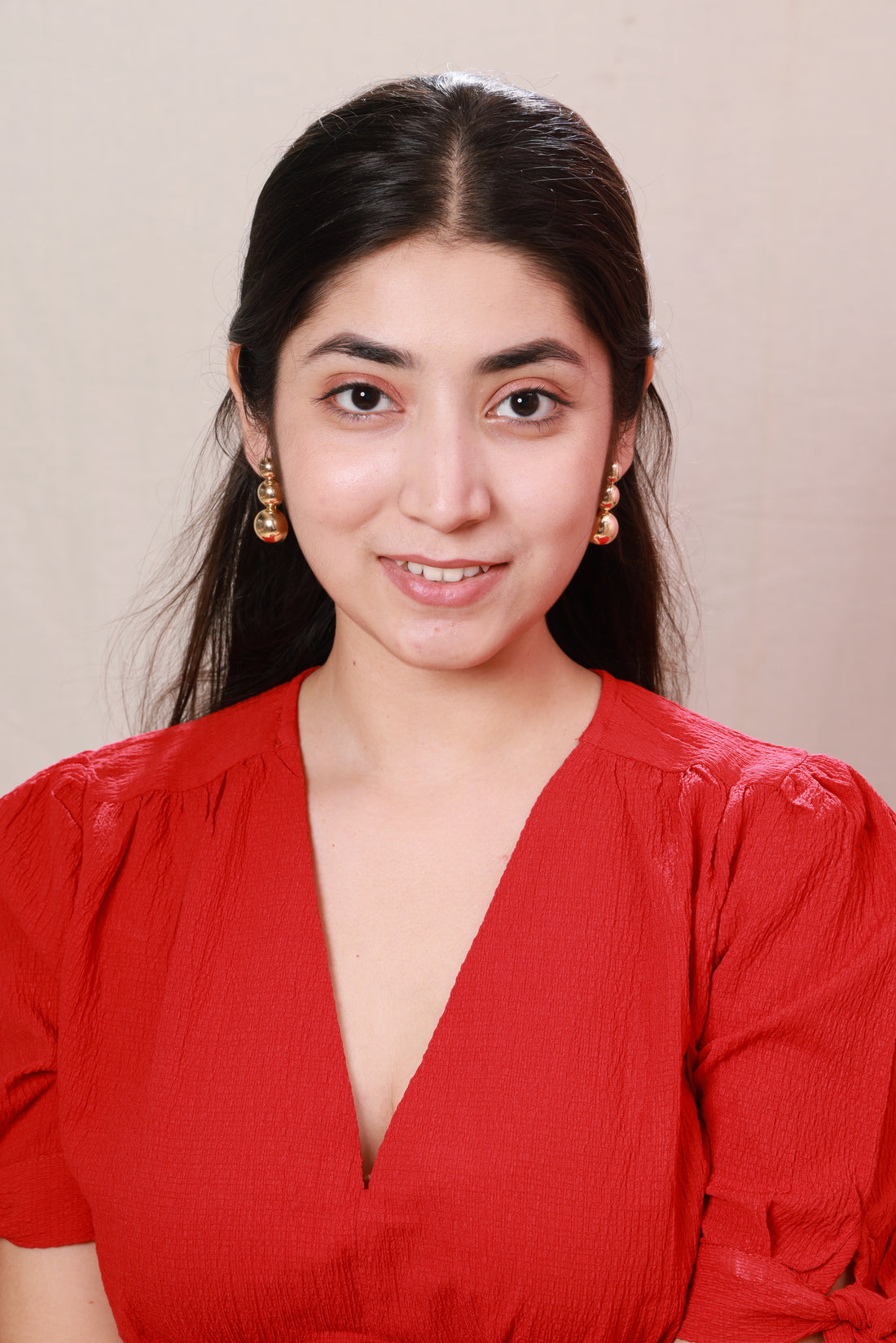 Nova Sphere Drop Earrings – Triple Gold