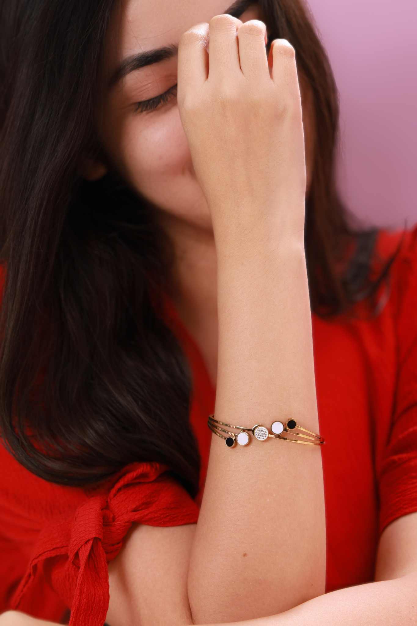 Celeste Dual-Tone Crystal Kada