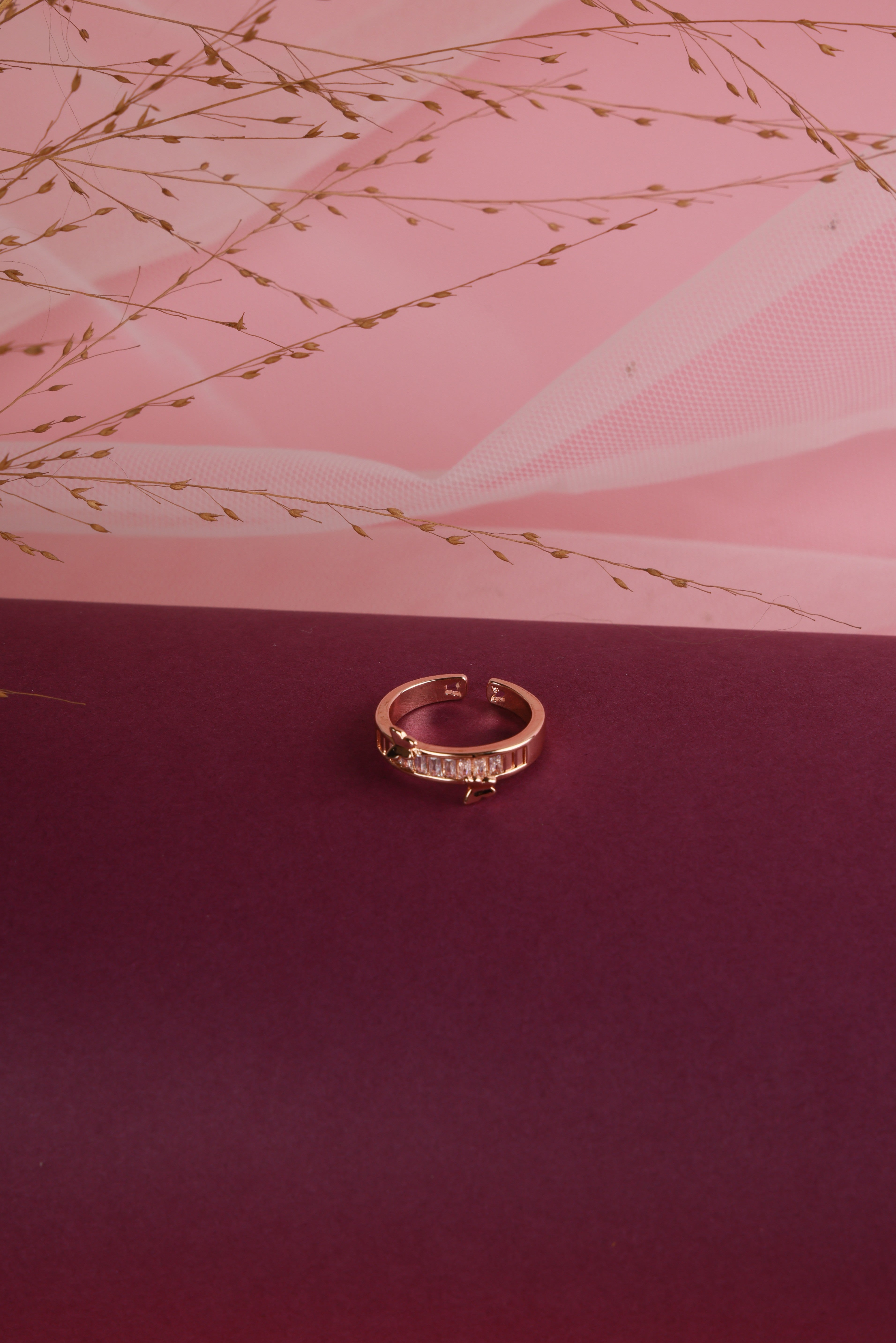Sparkling Rose Gold Ring